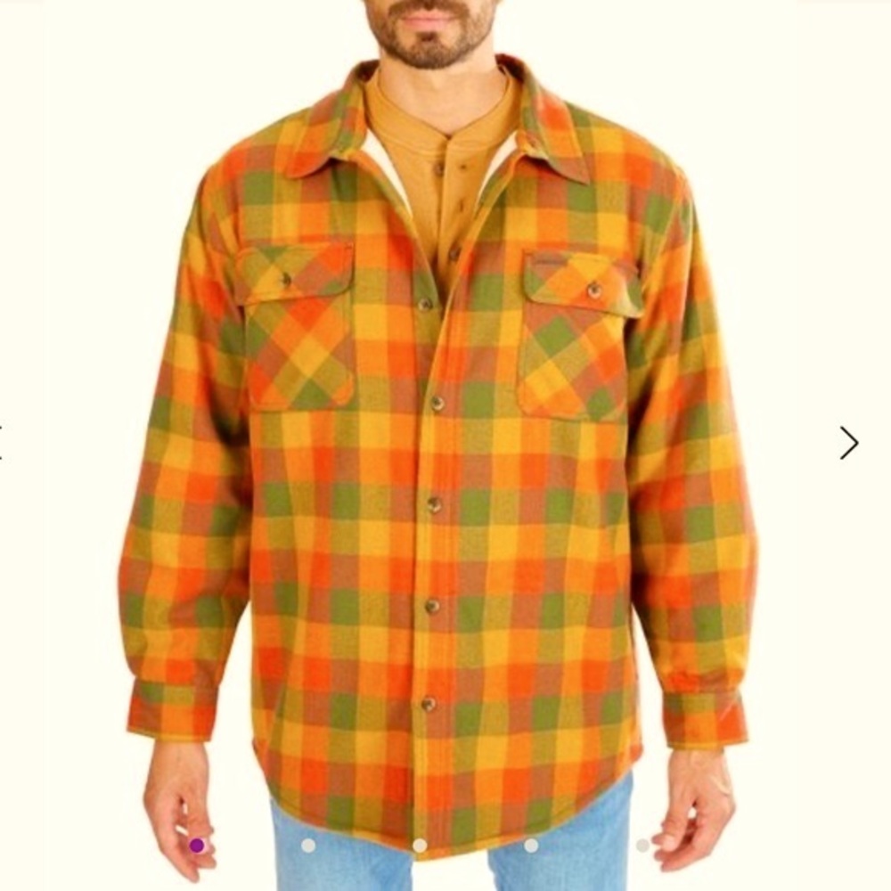 Smith’s Workwear Men’s Heavy Duty Flannel Shirt Sz Large - Picture 2 of 10